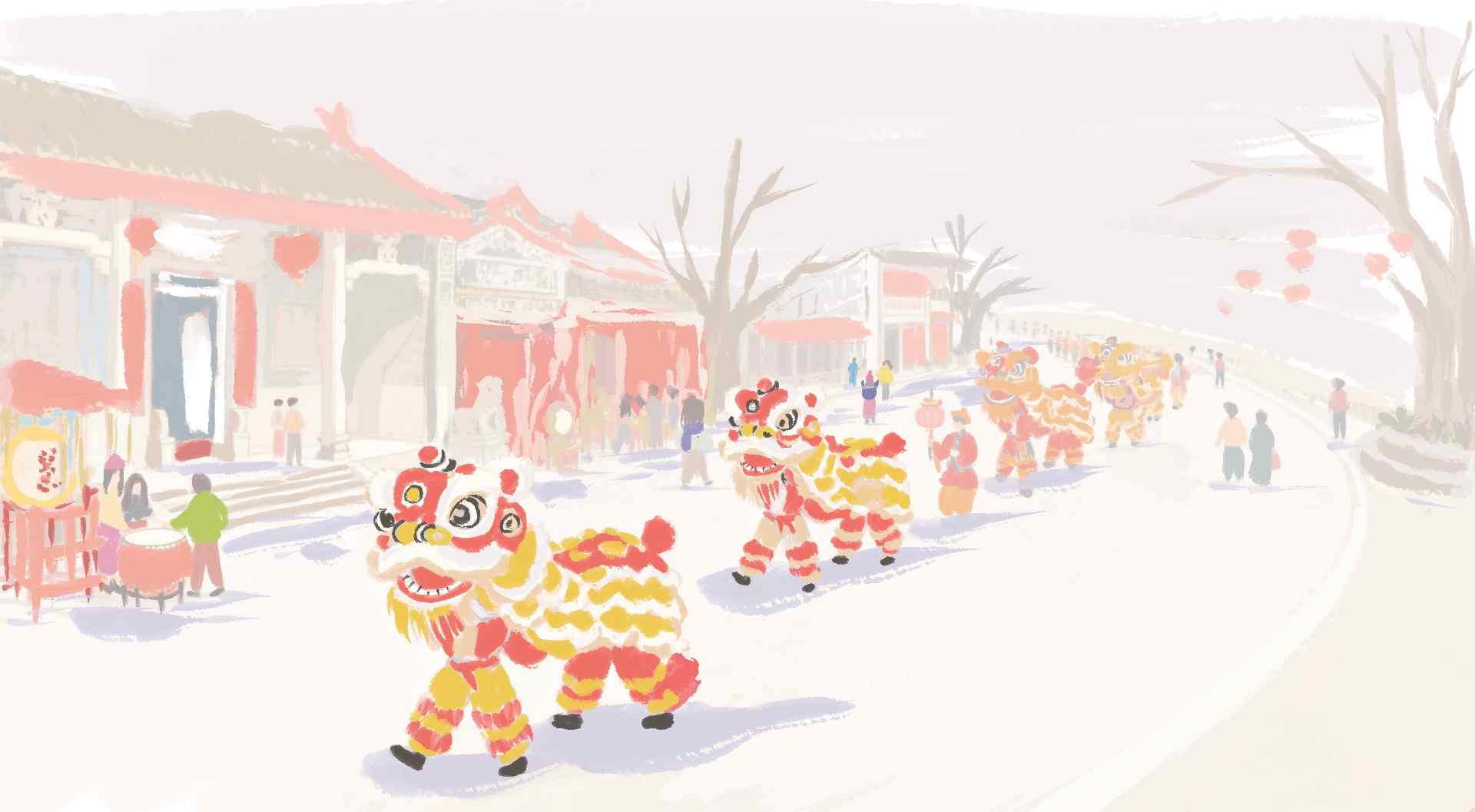 广东醒狮舞贺新春 传统民俗文化展现年味浓郁