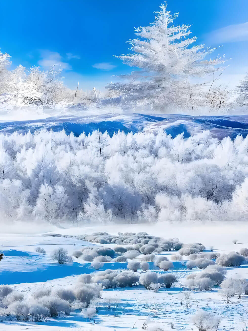 冬日阿尔山不冻河雾凇奇观与温泉体验攻略