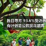 春日公园游人如织 放松身心亲近自然成热潮