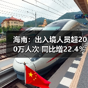 海南：出入境人员超200万人次 同比增22.4％（图1）