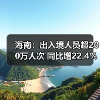 海南：出入境人员超200万人次 同比增22.4％（图3）