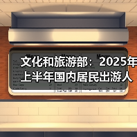 文化和旅游部:2025年上半年国内居民出游人次32.85亿,出游花费3.15万亿元(图4) 文化和旅游部:2025年上半年国内居民出游人次32.85亿,出游花费3.15万亿元(图4)