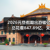 2026元旦假期出游破亿:总花费847.89亿,文旅市场迎热潮(图1) 2026元旦假期出游破亿:总花费847.89亿,文旅市场迎热潮(图1)