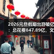 2026元旦假期出游破亿:总花费847.89亿,文旅市场迎热潮(图4) 2026元旦假期出游破亿:总花费847.89亿,文旅市场迎热潮(图4)