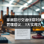 家庭旅行交通住宿时间管理建议，3大实用方法