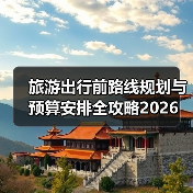 旅游出行前路线规划与预算安排全攻略2026（图1）